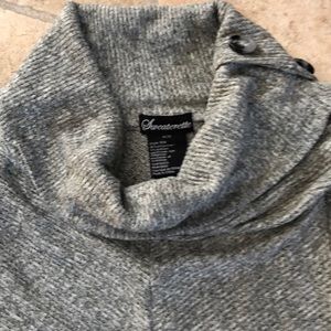 Sweaterette soft grey cowel neck tunic